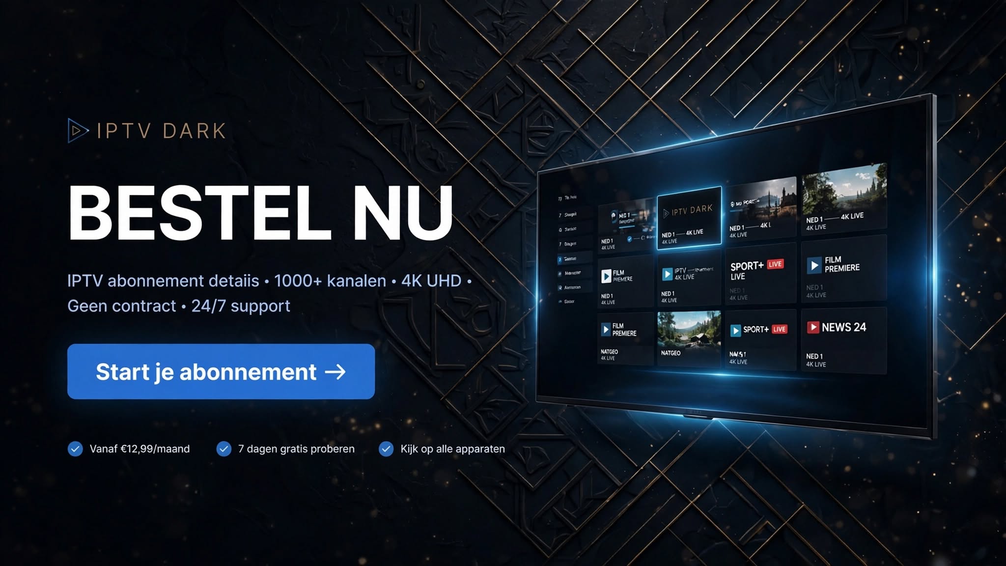 Bestel nu IPTV Abonnement 25000 zenders 120000 VOD